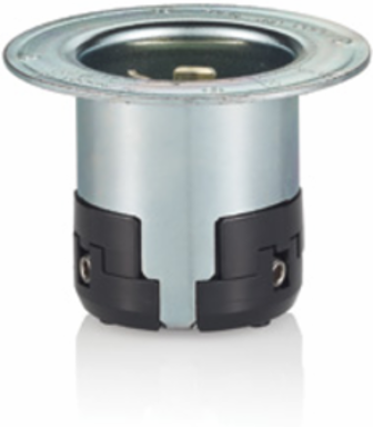 50 Amp Locking Flush Mount Receptacle, 250 Volt, Gray Metal, Non-NEMA