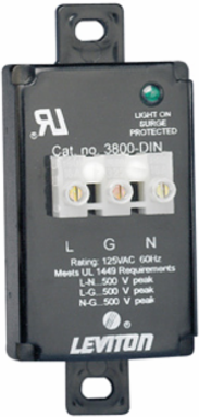 24 Volt DC 2 Pole Surge Protective Device, Wired Module, DIN-Rail Mounted