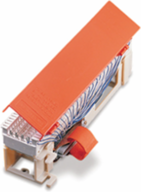 Connectorized Demarcation Block with 50-Pin Connector, Hinged Cover, RoHS Compliant