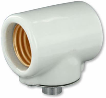 Medium Base Keyless Lampholder 250 Volt, Glazed Porcelain, Dual Socket, 660W