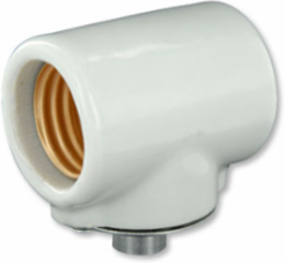 Medium Base Keyless Lampholder 250 Volt, Glazed Porcelain, Dual Socket, 660W