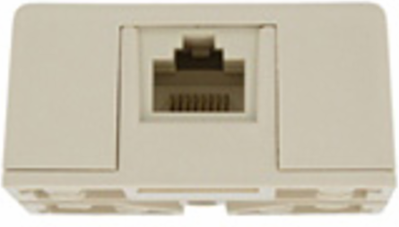 Surface Mount Jack, 8P8C, Screw Terminal, Ivory, High-Impact Plastic