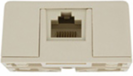 Surface Mount Jack, 8P8C, Screw Terminal, Ivory, High-Impact Plastic