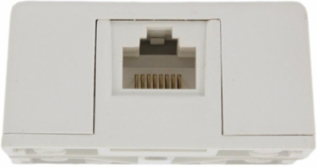 Surface Mount Jack, 8P8C Screw Terminal, White, RoHS Compliant