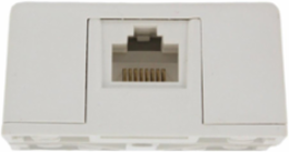 Surface Mount Jack, 8P8C Screw Terminal, White, RoHS Compliant