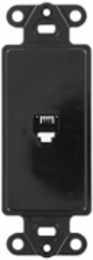 Decora Telephone Insert 6P4C Black, Modular, Screw Terminals, UL/CSA