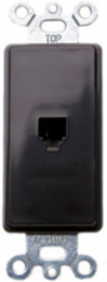 Decora Telephone Insert, 6P4C, Modular, Brown, Screw Terminals
