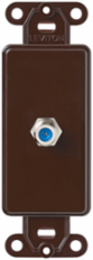 Decora F Connector Insert, Brown - RoHS Compliant, Compatible with Decora Wallplates