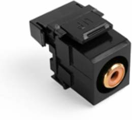 RCA 110-Termination QUICKPORT Connector, Orange Barrel, Black Housing