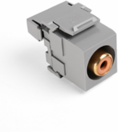 RCA 110-Termination QUICKPORT Connector, Orange Barrel, Gray Housing, Gold-Plated