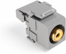 RCA 110-Termination QUICKPORT Connector, Yellow Barrel, Gray Housing