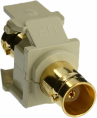 BNC Feedthrough QUICKPORT™ Connector, Gold-Plated, 50 Ohm, Female-Female