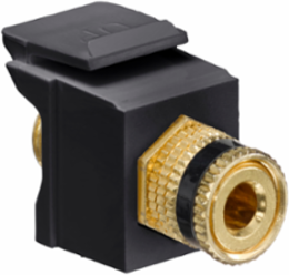 QUICKPORT™ Binding Post Coupler, Black, 18-12 AWG, Screw Terminal