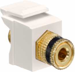 Binding Post QUICKPORT Coupler, Black Stripe, Screw Terminal, 18 to 12 AWG