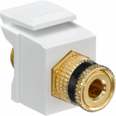 Binding Post QUICKPORT™ Coupler, Black Stripe, Compatible with 18-12 AWG Wire