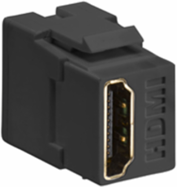 HDMI Feedthrough QUICKPORT Connector - Black Housing, RoHS Compliant