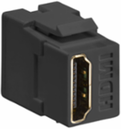 HDMI Feedthrough QUICKPORT Connector - Black Housing, RoHS Compliant
