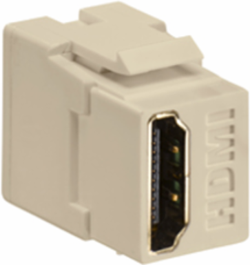 HDMI Feedthrough QUICKPORT Connector - Ivory Housing, RoHS Compliant