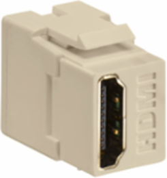 HDMI Feedthrough QUICKPORT Connector - Ivory Housing, RoHS Compliant