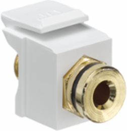 QUICKPORT™ Banana Jack Coupler, Gold-Plated, 18-12 AWG, Black Stripe