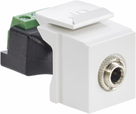 3.5mm Stereo QUICKPORT Jack, Female to Screw Terminal, RoHS Compliant