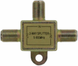 2-Way Splitter, 75 Ohm Input to Two 75 Ohm Outputs