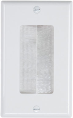 Decora Brush Passthrough Insert, Black for Cable Management