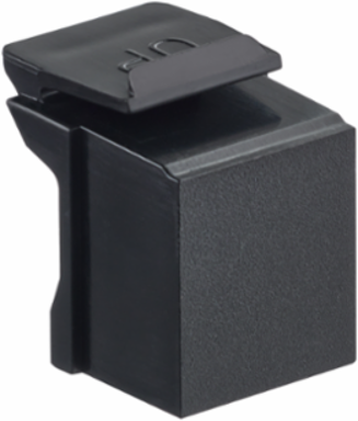 Blank QUICKPORT Insert, Black, Pack of 10, RoHS Compliant