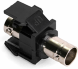 BNC Feedthrough QUICKPORT Connector, 50 Ohm, Female-Female, Nickel-Plated