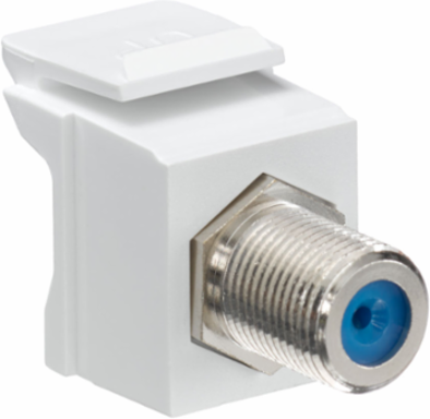 QUICKPORT F-Connector, Nickel Plated, 75 Ohm, Female-Female
