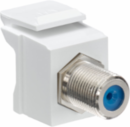 QUICKPORT F-Connector, Nickel Plated, 75 Ohm, Female-Female