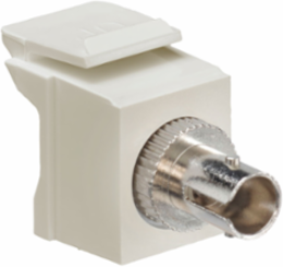 QUICKPORT Fiber Optic Adapter SM Zirconia Sleeve Ivory