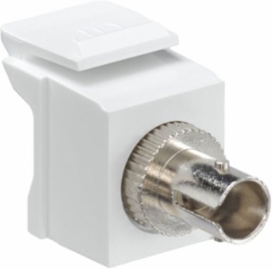 QUICKPORT Fiber Optic Adapter, Single-Mode, Zirconia Sleeve, White
