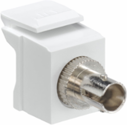 QUICKPORT Fiber Optic Adapter, Single-Mode, Zirconia Sleeve, White