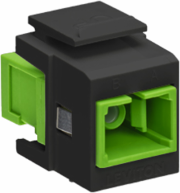 QUICKPORT Simplex SC Adapter, Zirconia Ceramic, SM/APC, Female, Black