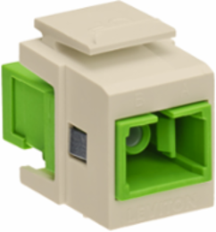 QUICKPORT Simplex SC Adapter, Zirconia Ceramic, Female Front/Back, Ivory