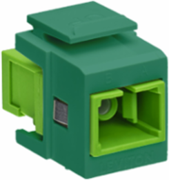 QUICKPORT Simplex SC Adapter, SM/APC, Zirconia Ceramic, Green