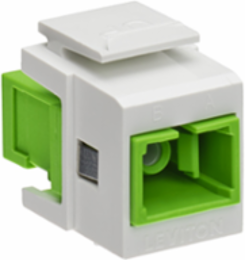 QUICKPORT Simplex SC Adapter, SM/APC, Zirconia Ceramic, White