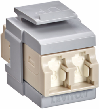 QUICKPORT Duplex LC Adapter, Shuttered, Multimode, Zirconia Ceramic Sleeve
