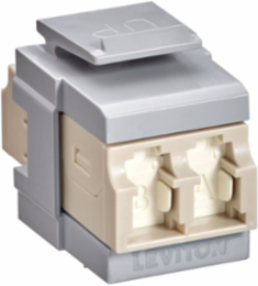 QUICKPORT Duplex LC Adapter, Shuttered, Multimode, Zirconia Ceramic Sleeve