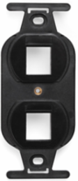 QUICKPORT Duplex Type 106 Insert, 2-Port, Black, RoHS Compliant