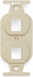 QUICKPORT Duplex Type 106 Insert, 2-Port, Ivory, RoHS Compliant