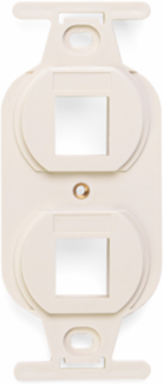 QUICKPORT Duplex 2-Port Insert, Light Almond, Compatible with QuickPort Modules