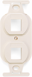 QUICKPORT Duplex 2-Port Insert, Light Almond, Compatible with QuickPort Modules