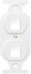 QUICKPORT Duplex Type 106 Insert, 2-Port, White, RoHS Compliant
