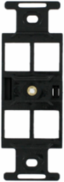 QUICKPORT Duplex Type 106 Insert, 4-Port, Black, RoHS Compliant