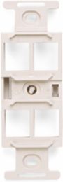 QUICKPORT Duplex Type 106 Insert, 4-Port, Light Almond, Compatible with QuickPort Modules
