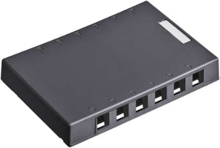 Surface-Mount QUICKPORT™ Box, 12-Port, Black, RoHS Compliant
