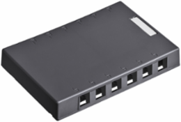 Surface-Mount QUICKPORT™ Box, 12-Port, Black, RoHS Compliant