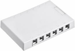 Surface-Mount QUICKPORT™ Box, 12-Port, White, RoHS Compliant